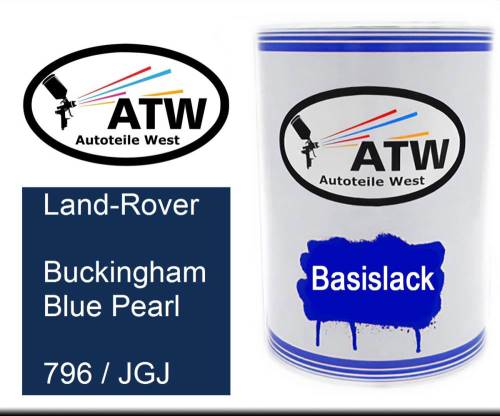 Land-Rover, Buckingham Blue Pearl, 796 / JGJ: 500ml Lackdose, von ATW Autoteile West.